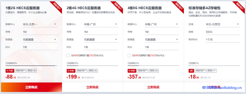 华为云618年中钜惠：注册领8000元礼包，4核8G企业级云主机357元/年